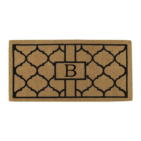 Calloway Mills Monogram Door Mat, Natural, Black, 36 in W x 72 in L 180083672B